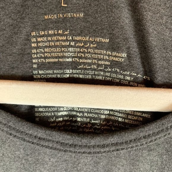 Ideology Tank‎ Top Women's Large Black Charcoal Stretch Round Neck Pullover 7710 - Picture 5 of 8